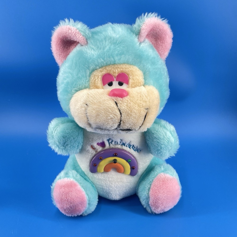 MTY International Plush Monkey Rainbow Musical Lights VTG 1980s Works